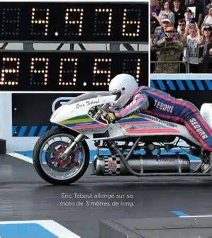 Éric Teboul sur moto-fusée dragster