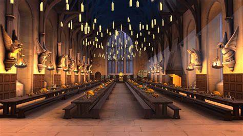 Grande Salle de Poudlard avec tables