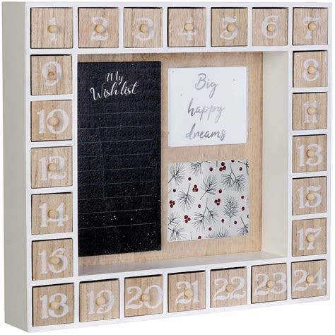 Calendrier de l’Avent en bois à remplir
