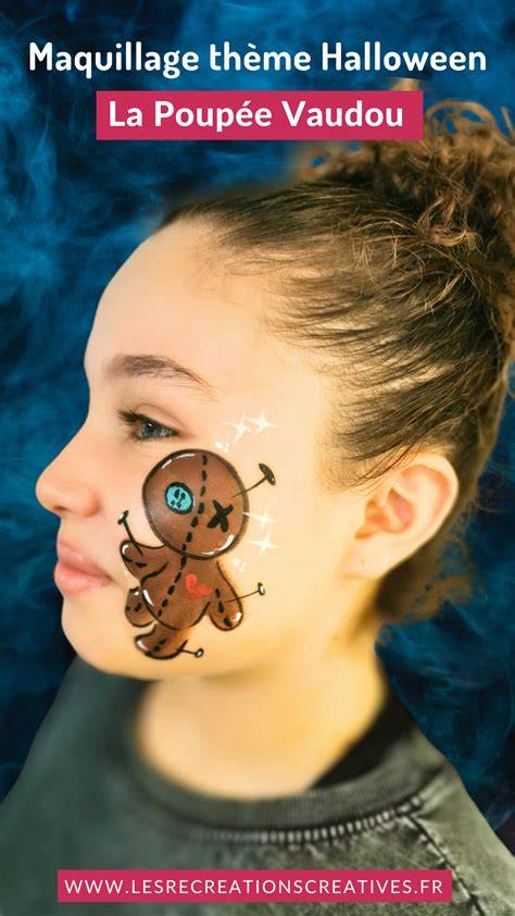 Maquillage poupée vaudou Halloween