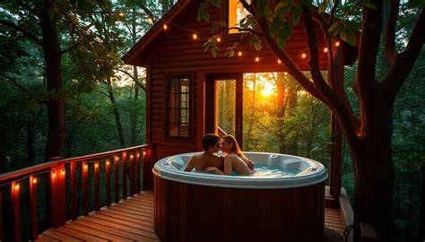cabane romantique éclairée pour nuit de noces