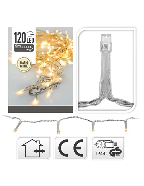 Guirlande lumineuse 120 LED blanc chaud