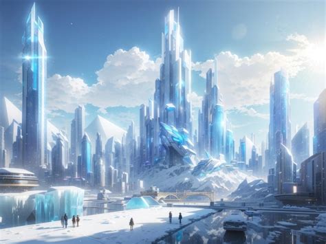 Combat futuriste sur glace et neige