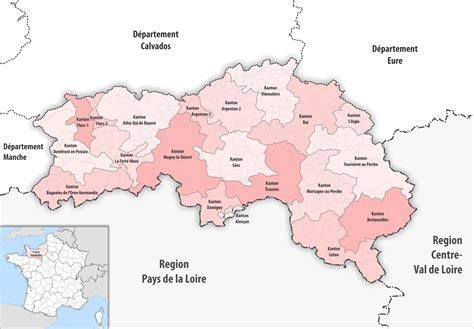 Carte des lieux de mariage dans l’Orne