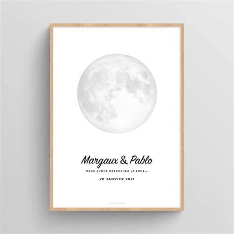 Affiche personnalisée itinéraire lune de miel