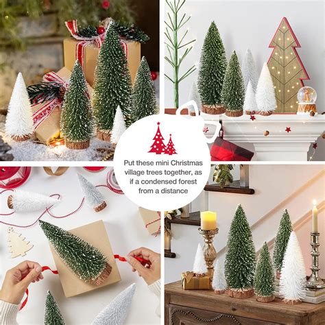 Petits sapins artificiels de différentes tailles