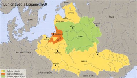 Carte République des Deux Nations Pologne Lituanie