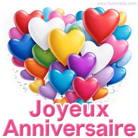 pack GIF anniversaire cœur et gâteau Léopold