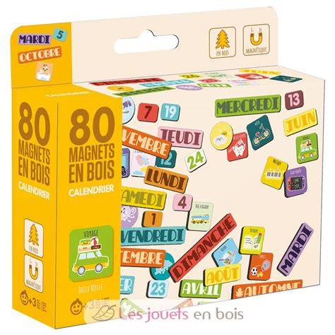 calendrier enfant magnets illustration