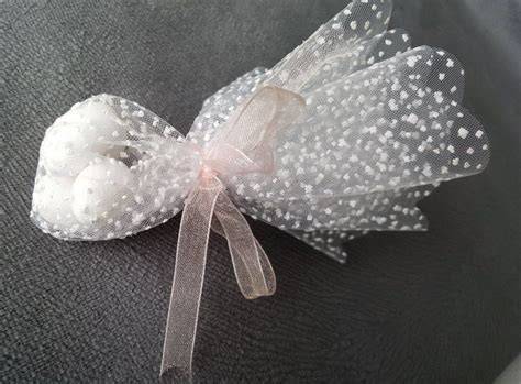 corbeille de baptême dragées tulle