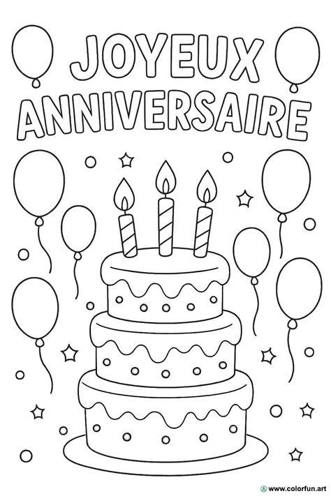 Coloriage Joyeux Anniversaire personnalisé