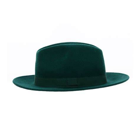 Chapeau vert sapin élégant en feutre