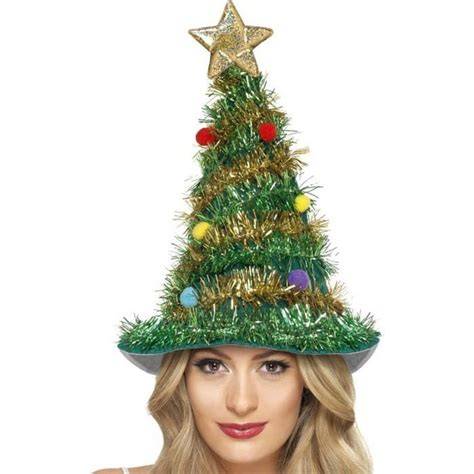 Chapeau sapin vert décoré pour Noël