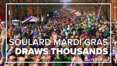 Infographie: Carte des points forts de Soulard Mardi Gras
