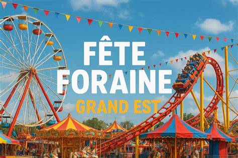 Fête de village sur une place avec forains
