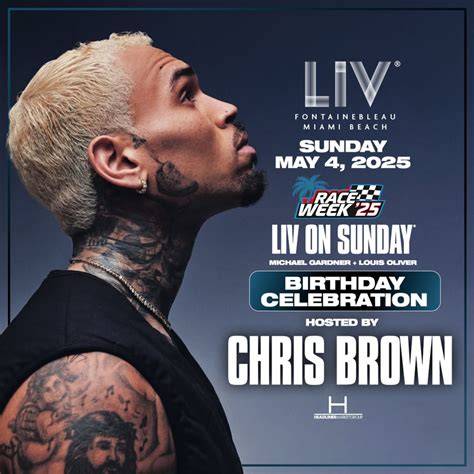 Gâteau anniversaire Chris Brown Miami