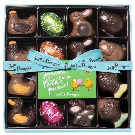 Chocolats artisanaux en coffrets de Pâques
