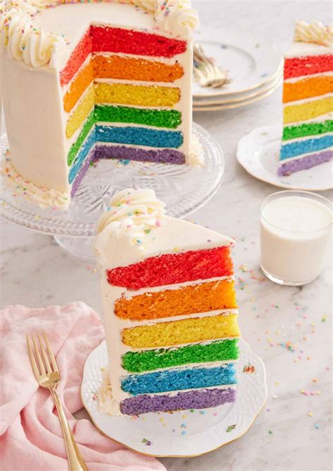 Rainbow cake pour baptême