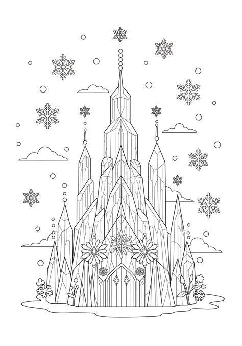 Château de glace Halloween coloriage