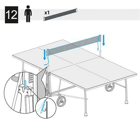 montage table tennis de table deux personnes