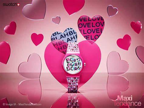 Montre Swatch LOVE BLAH lunettes filtres