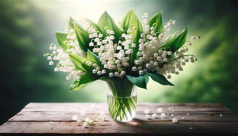 Brin de muguet et ambiance romantique