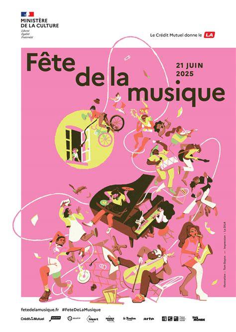 affiche et public autour de la fête de la musique