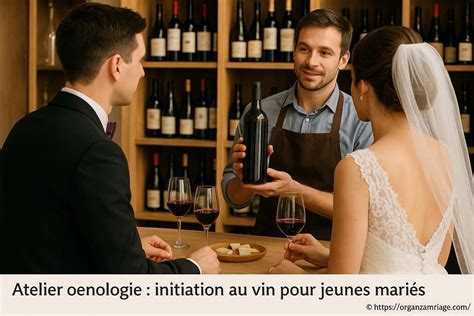 Jeunes mariés dans atelier photographique