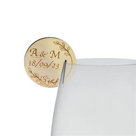 Marqueur de verre en bois personnalisé