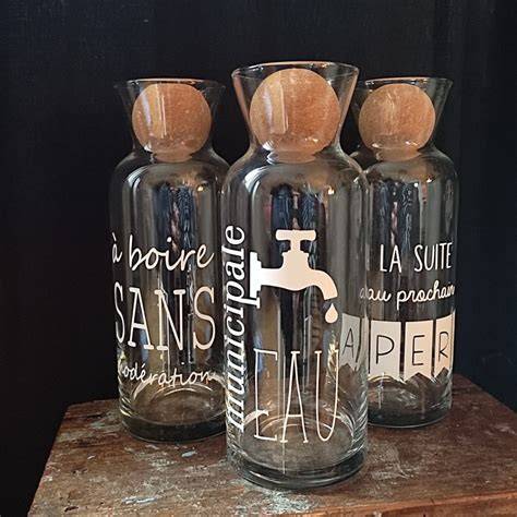 Carafe en verre personnalisée