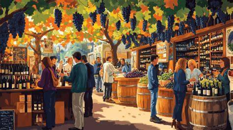 Foire au vin avec bouteilles de qualité