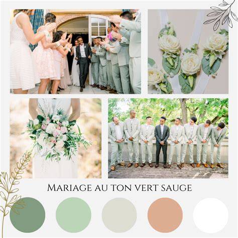 Enfants cortège mariage vert sauge