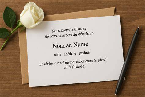 Illustration de l’annonce de décès et de l’organisation des cérémonies