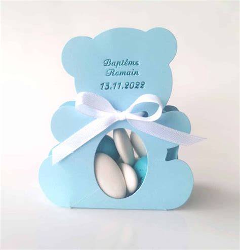 Boîte nounours en carton pour dragées