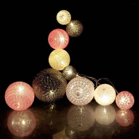 Guirlande lumineuse à boules en polyester