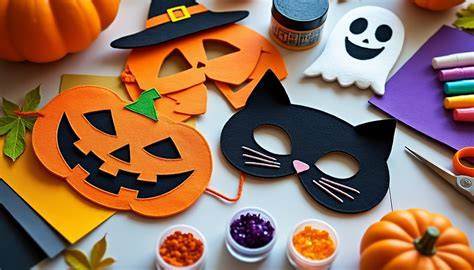 Masques Halloween en feutrine colorée