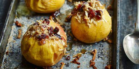 Pommes au four et marrons grillés