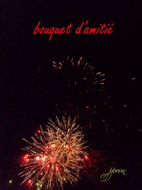 Carte animée Nouvel An confettis feu artifice
