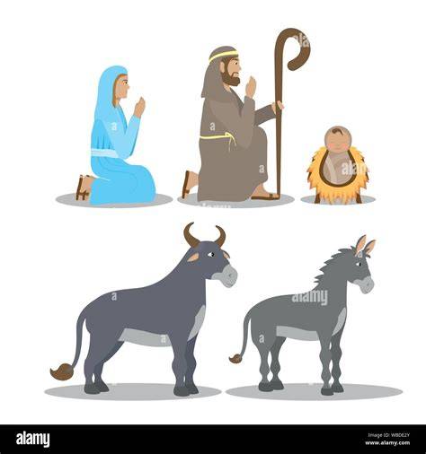 illustration animaux crèche de Noël