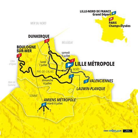 Carte des parcours des trois dragons