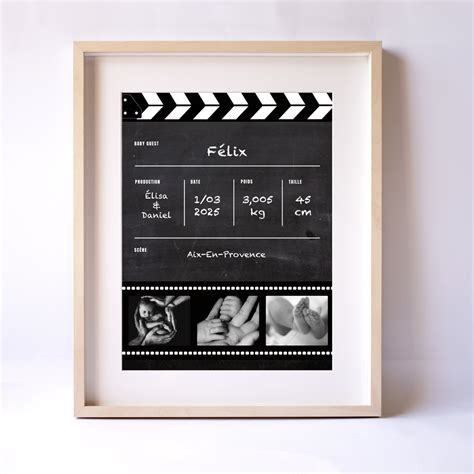 Faire-part naissance bobine cinéma