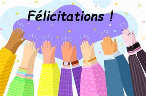 fête et encouragements visuels pour félicitations