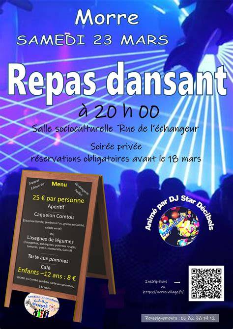 affiche repas dansant club football