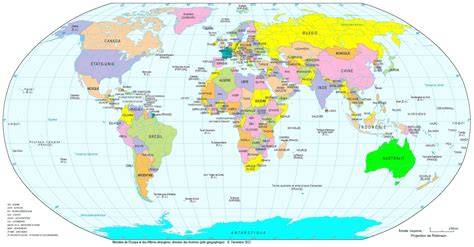 Carte du monde montrant les variantes du prénom Dominique