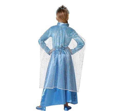 déguisement Elsa perruque et cape bleue