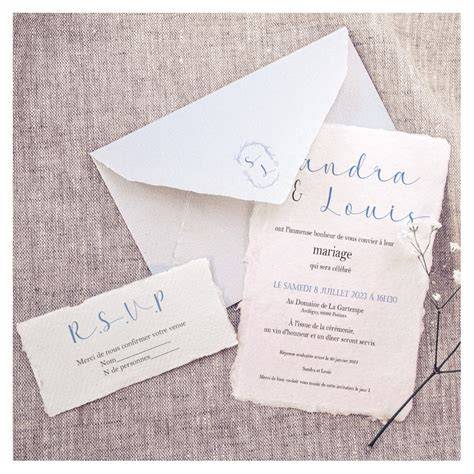 Carte/dentelle faire-part papier mariage