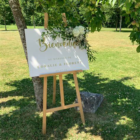 panneau bois plan table mariage chevalet