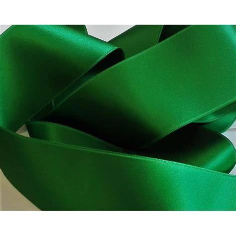 Ruban satin vert sapin double face