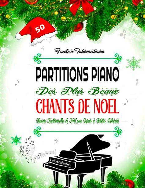 piano décoré pour Noël avec partitions