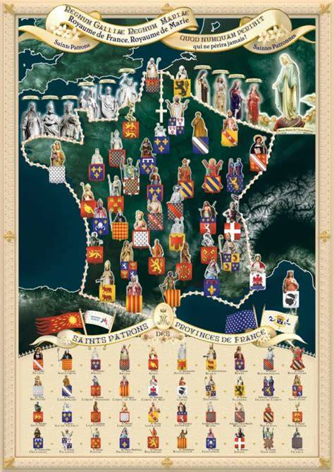 Carte de l’Europe et saints patrons